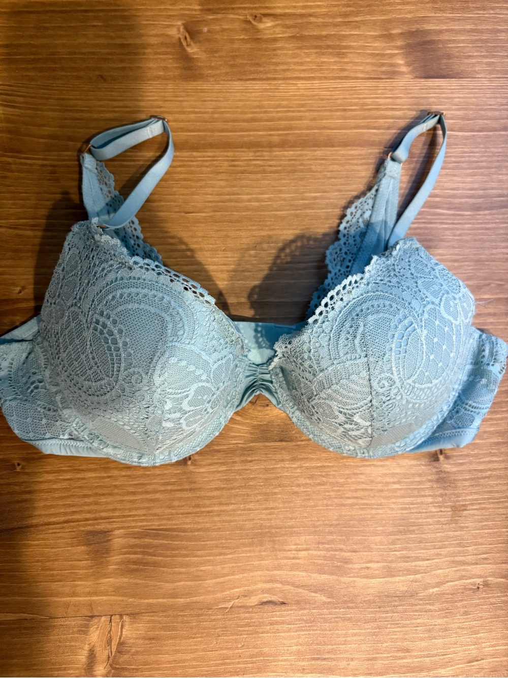 aerie Lace Underwire push up Bra - light blue